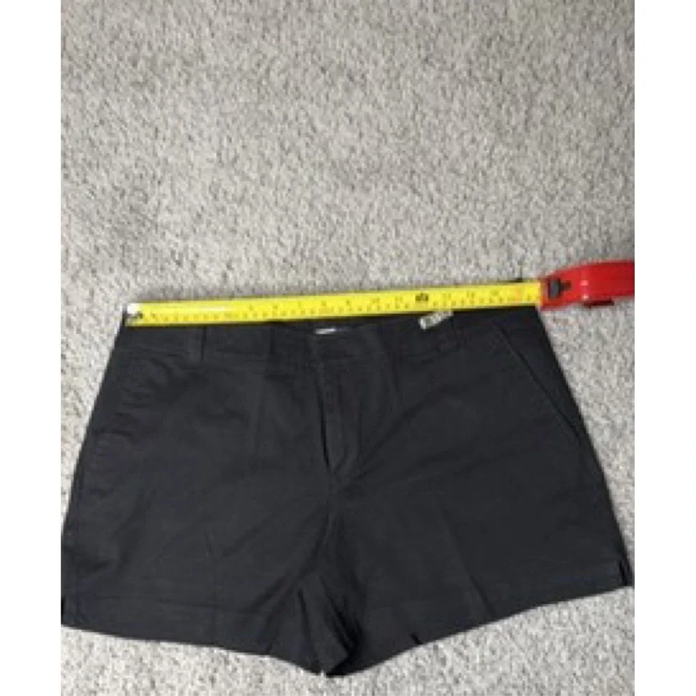 New York and Company Tailored Shorts Womens 10 Black Cotton Stretch Chino